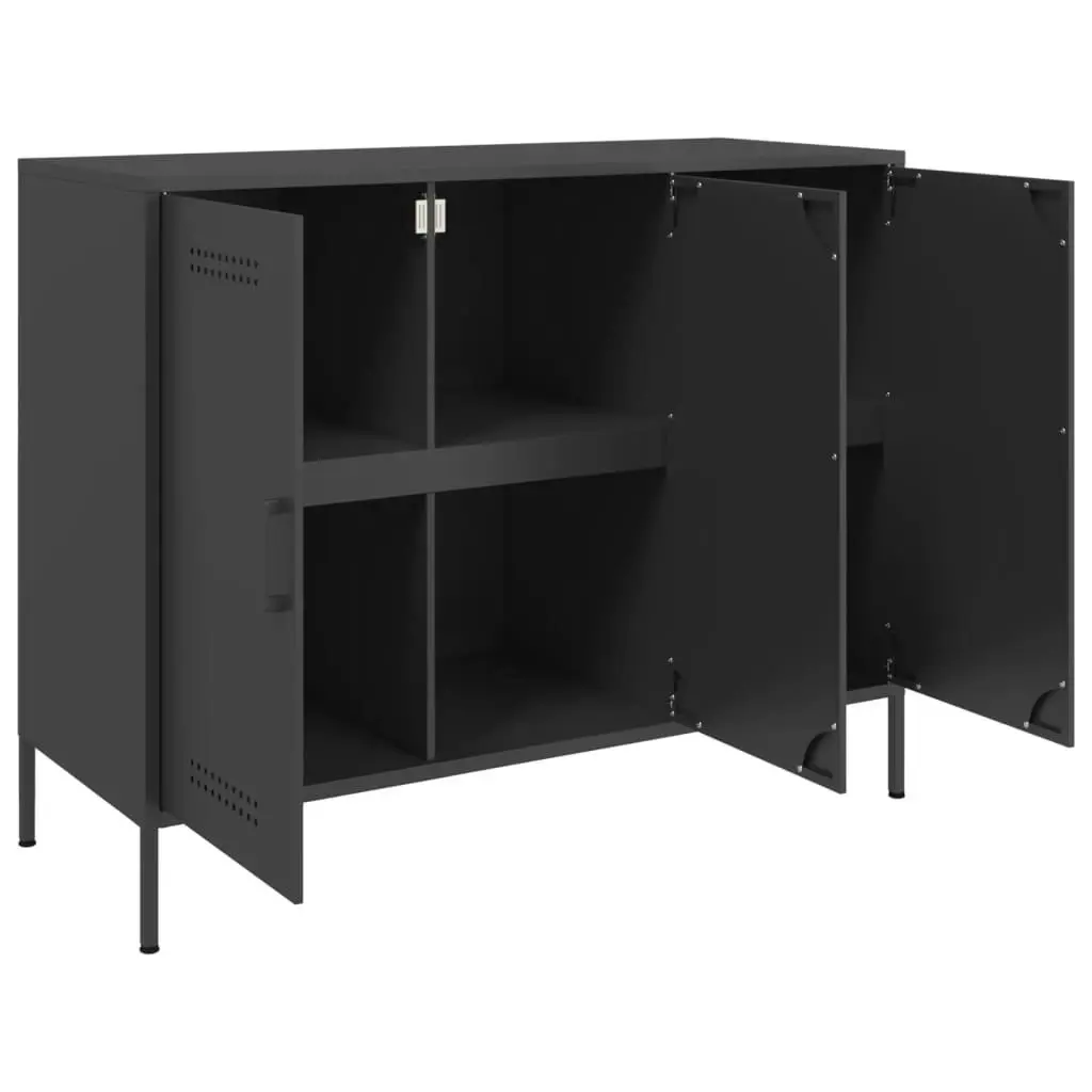 Sideboard Black 100.5x39x79 cm Cold-rolled Steel 843024