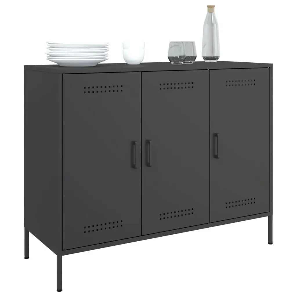 Sideboard Black 100.5x39x79 cm Cold-rolled Steel 843024