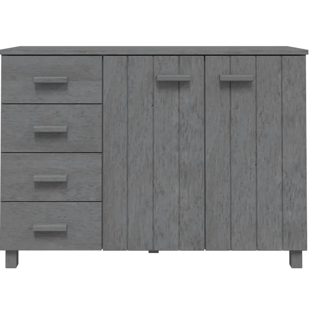 Sideboard "HAMAR" Dark Grey 113x40x80 cm Solid Wood Pine 340446