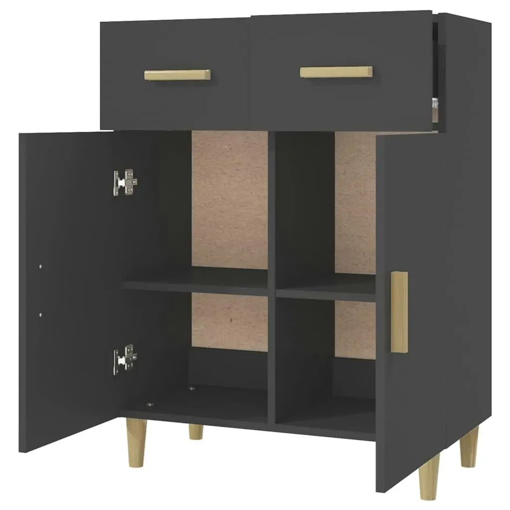 Sideboard Black 69.5x34x89 cm Engineered Wood 812187