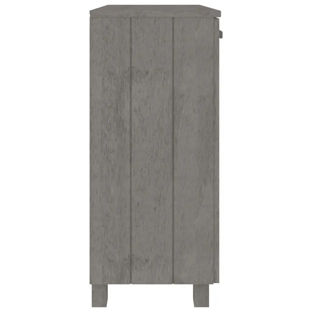 Sideboard "HAMAR" Light Grey 85x35x80 cm Solid Wood Pine 340495