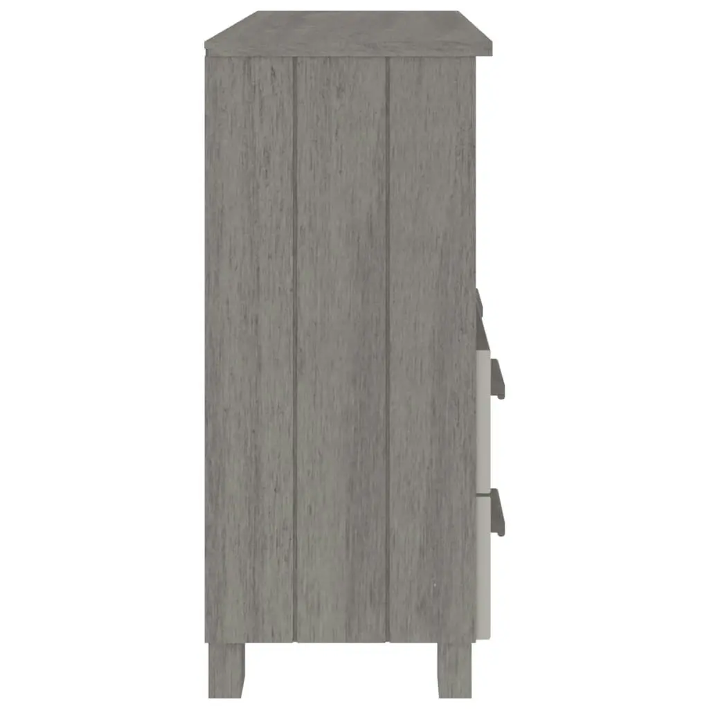 Sideboard "HAMAR" Light Grey 85x35x80 cm Solid Wood Pine 340499