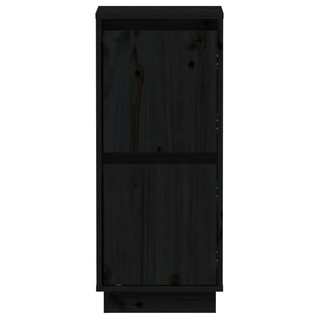 Sideboard Black 31.5x34x75 cm Solid Wood Pine 813388