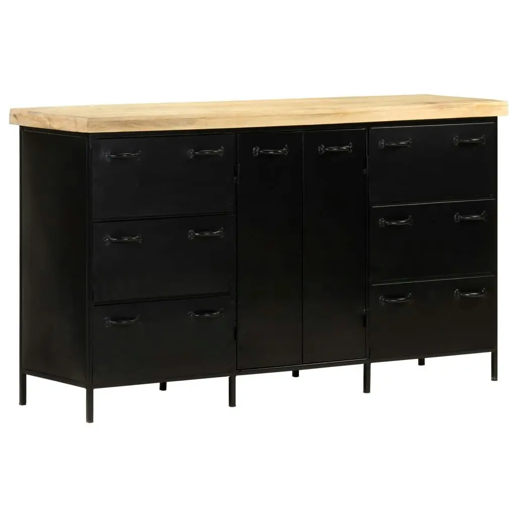 Sideboard 140x38x76 cm Rough Mango Wood 323574