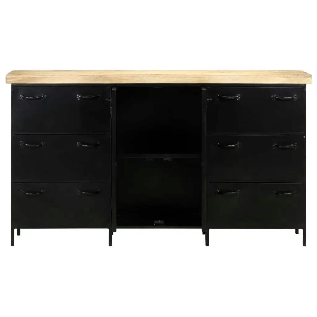 Sideboard 140x38x76 cm Rough Mango Wood 323574