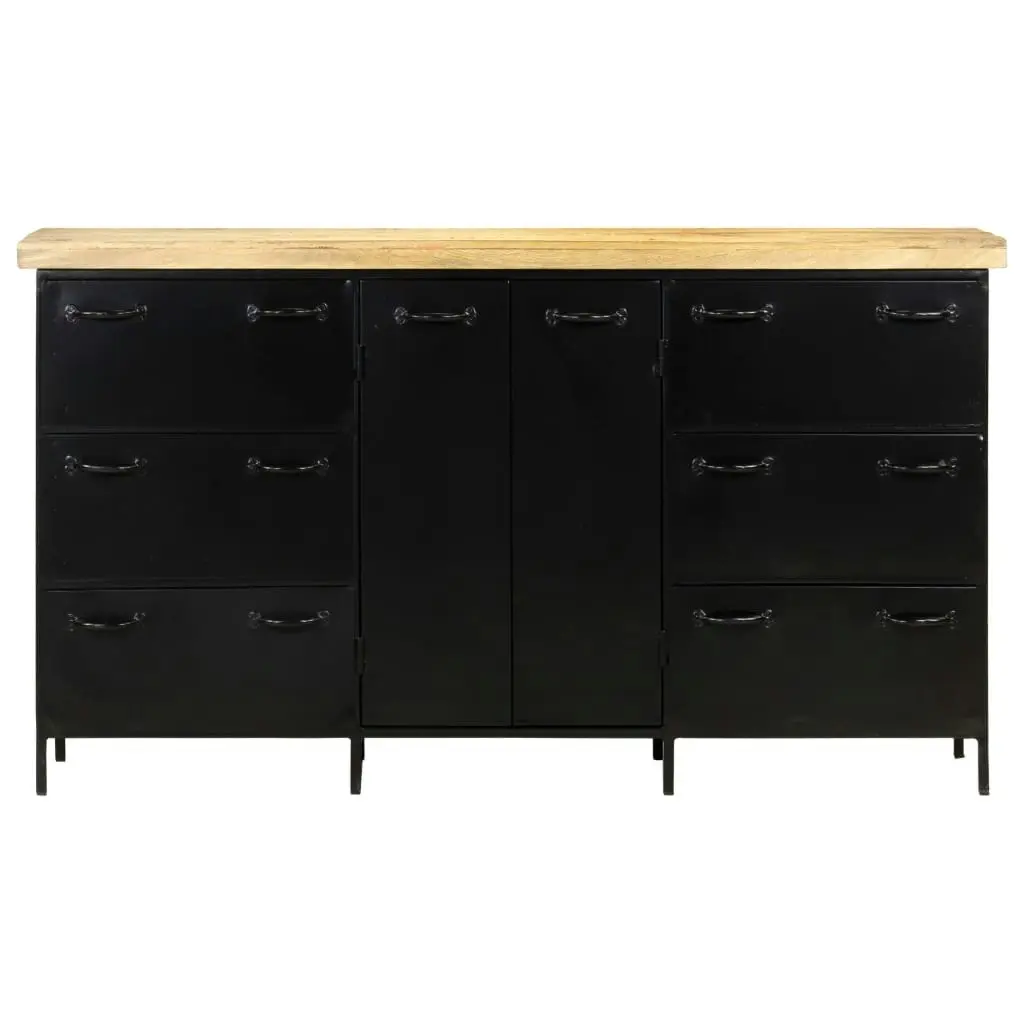 Sideboard 140x38x76 cm Rough Mango Wood 323574