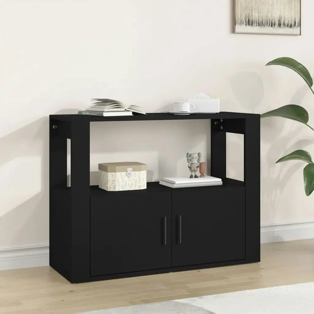 Sideboard Black 80x30x60 cm Engineered Wood 819453