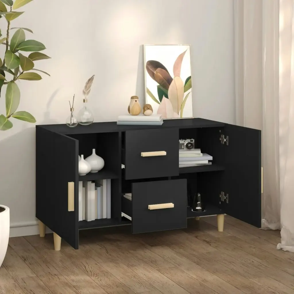 Sideboard Black 100x36x60 cm Engineered Wood 812511