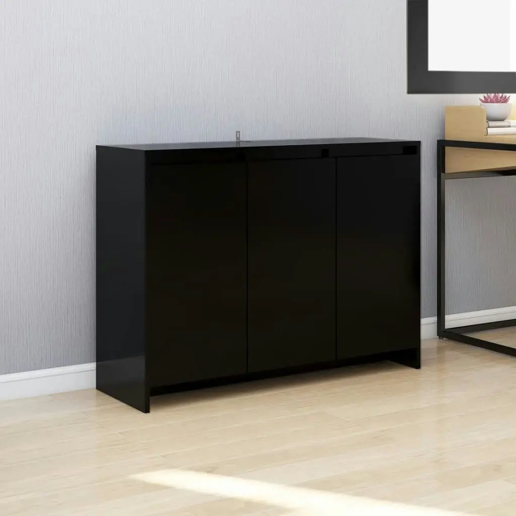 Sideboard Black 102x33x75 cm Engineered Wood 809774