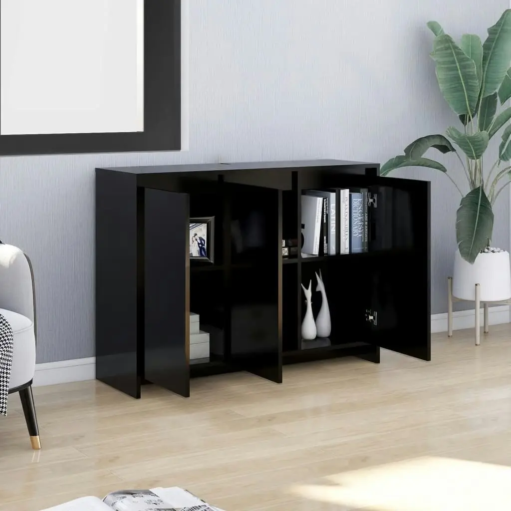 Sideboard Black 102x33x75 cm Engineered Wood 809774