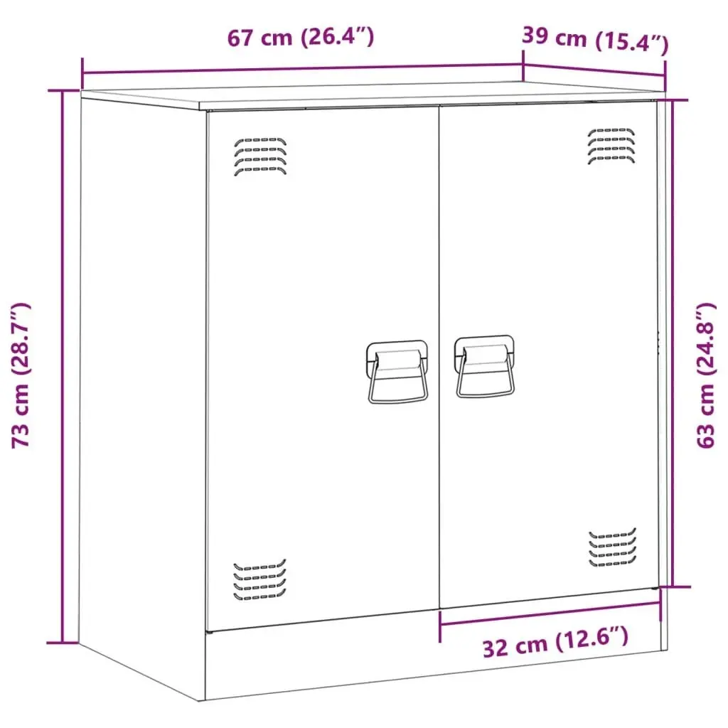 Sideboard Black 67x39x73 cm Steel 841673