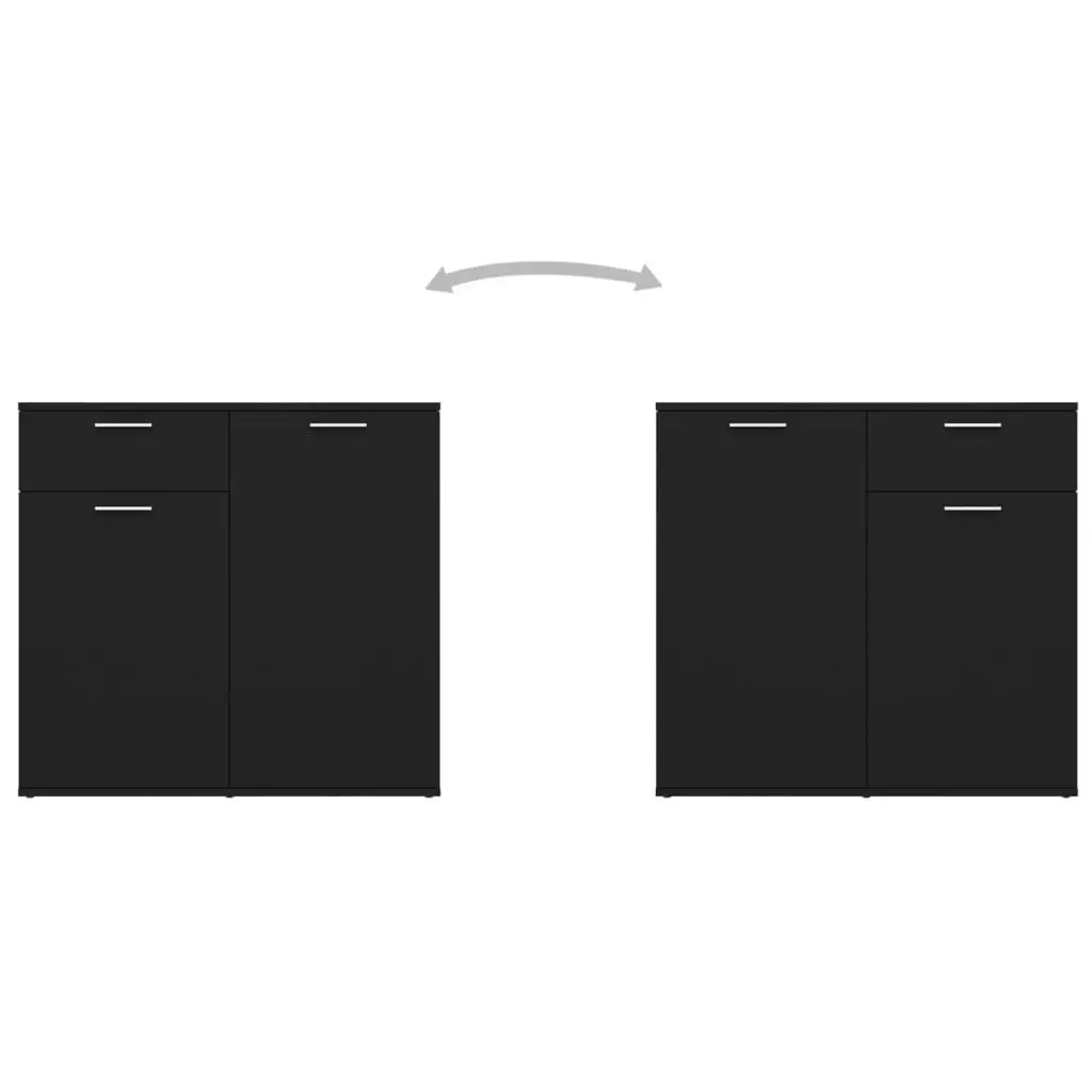 Sideboard Black 160x36x75 cm Engineered Wood 3074928