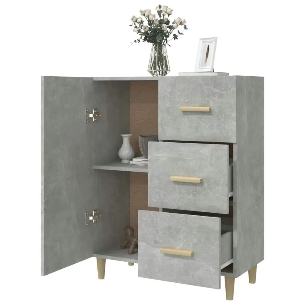 Sideboard Concrete Grey 69.5x34x90 cm Engineered Wood 812172