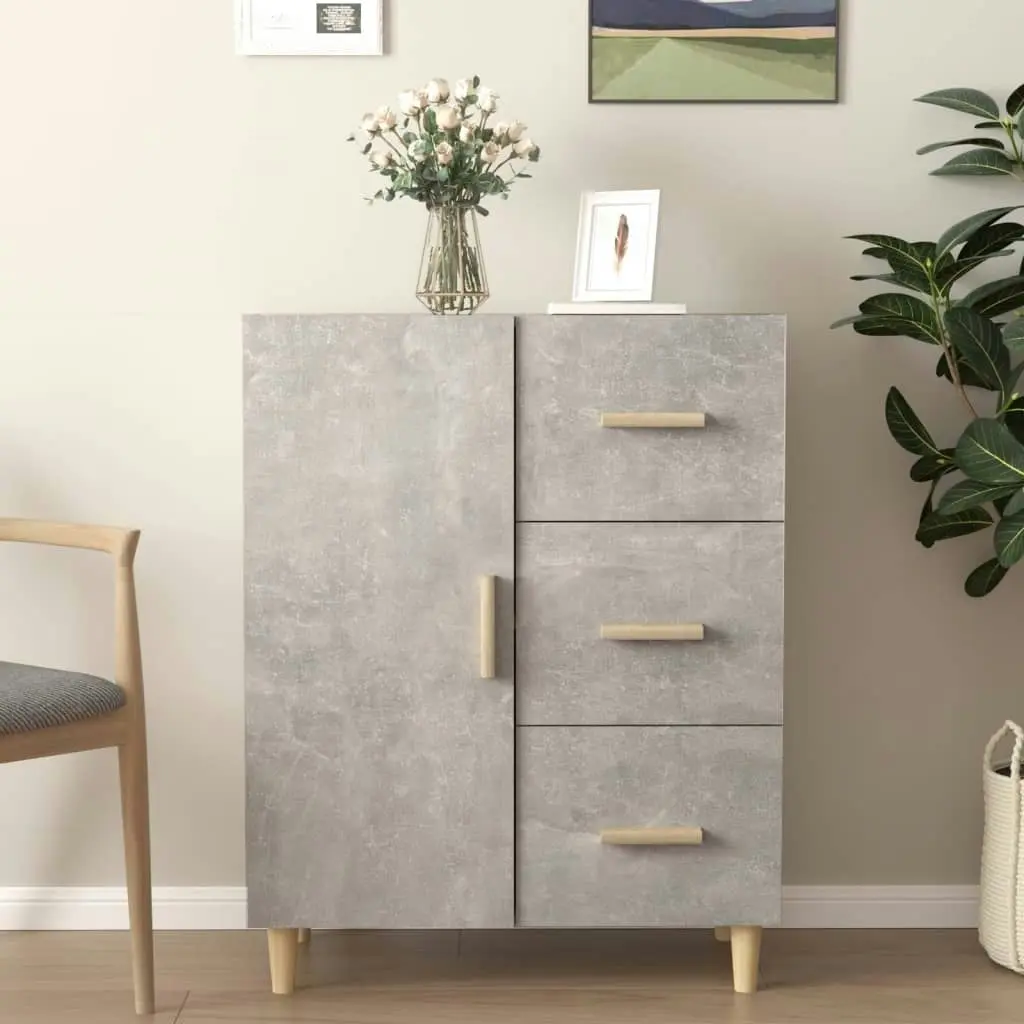 Sideboard Concrete Grey 69.5x34x90 cm Engineered Wood 812172