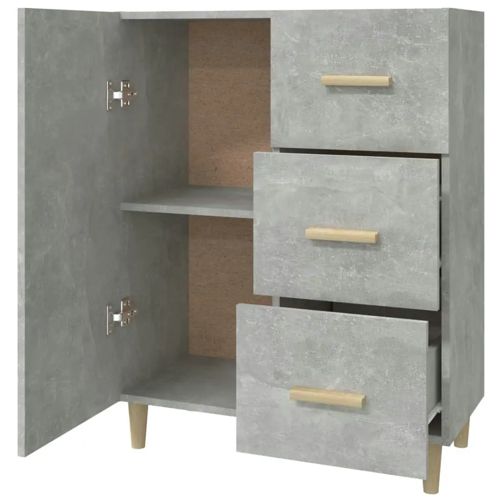 Sideboard Concrete Grey 69.5x34x90 cm Engineered Wood 812172