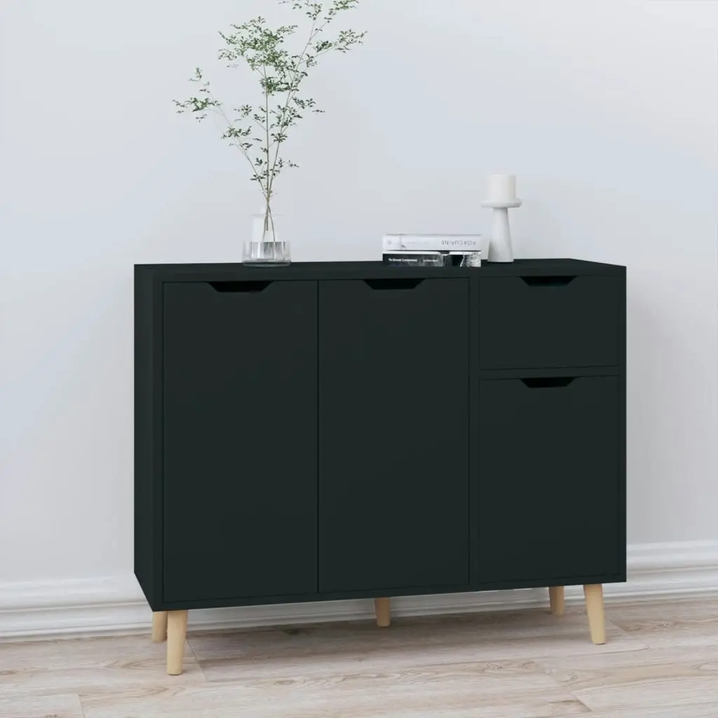 Sideboard Black 90x30x72 cm Engineered Wood 326814