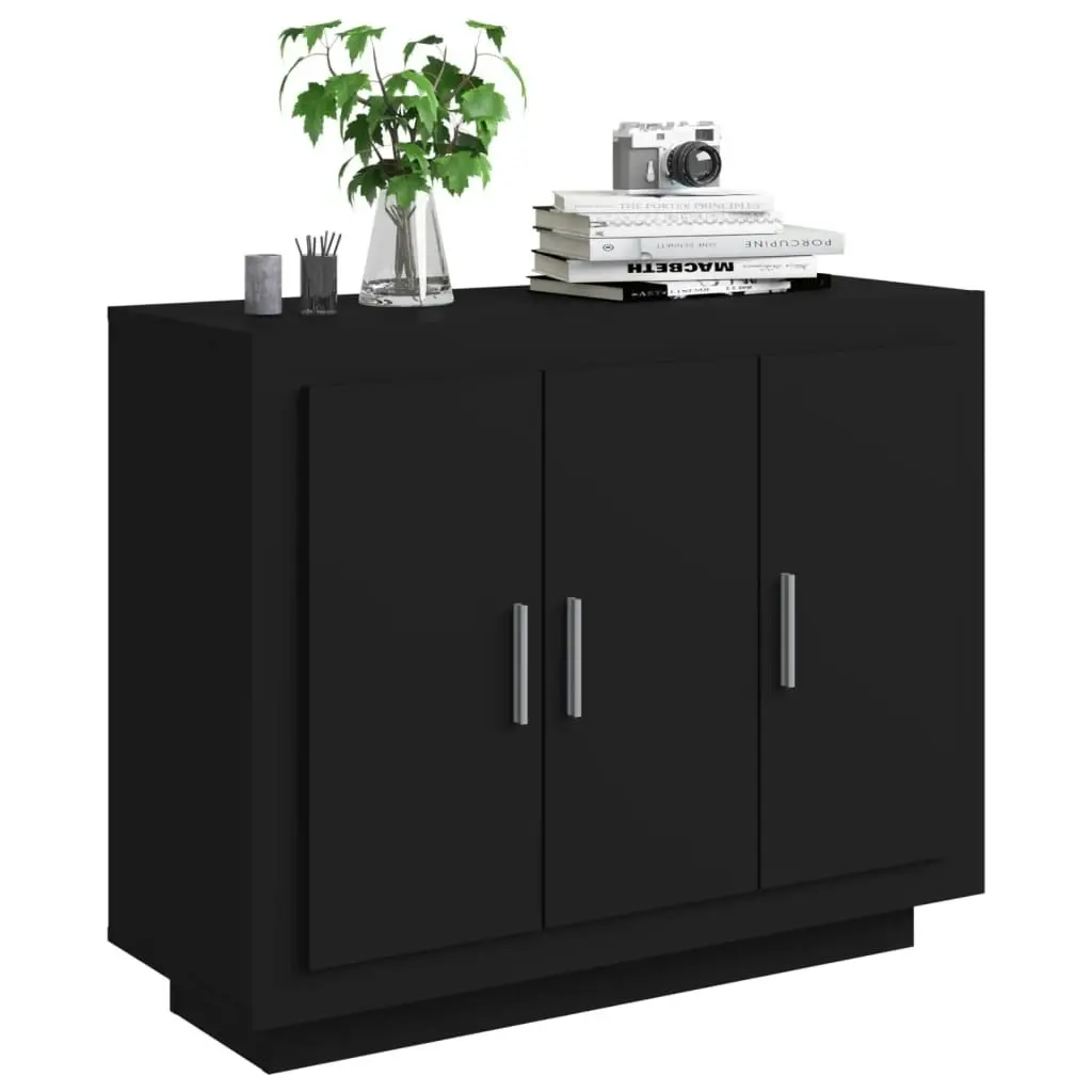 Sideboard Black 92x35x75 cm Engineered Wood 811836