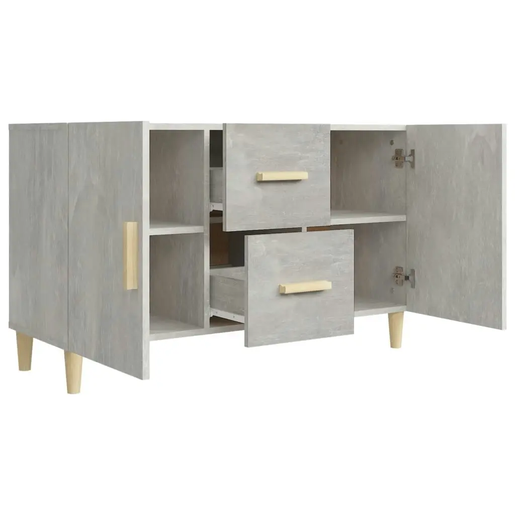 Sideboard Concrete Grey 100x36x60 cm Engineered Wood 812514