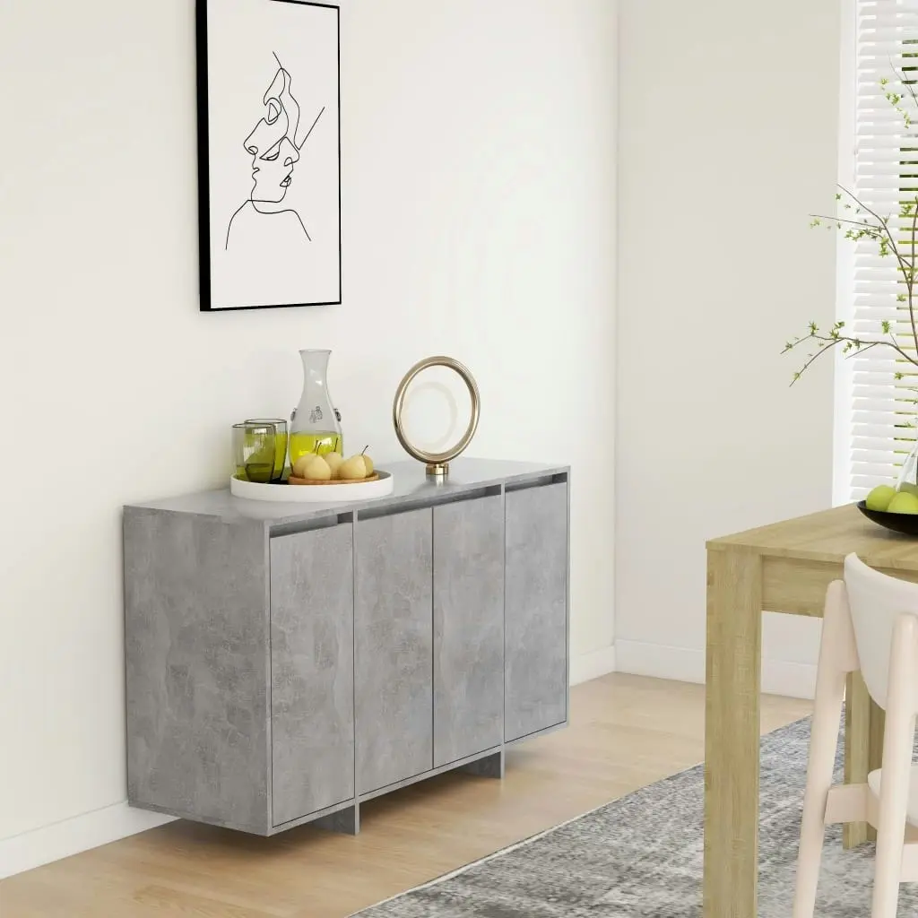 Sideboard Concrete Grey 120x41x75 cm Engineered Wood 809606