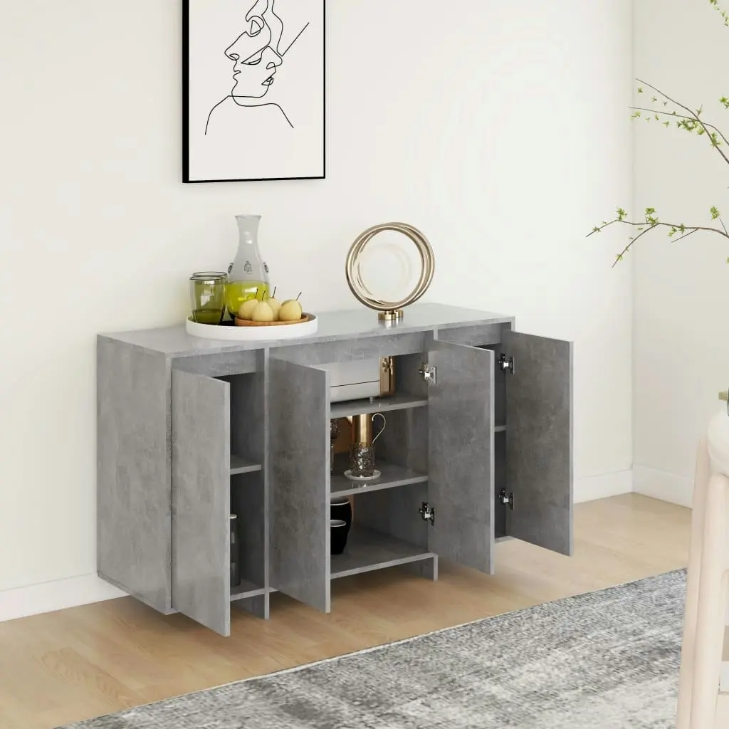 Sideboard Concrete Grey 120x41x75 cm Engineered Wood 809606