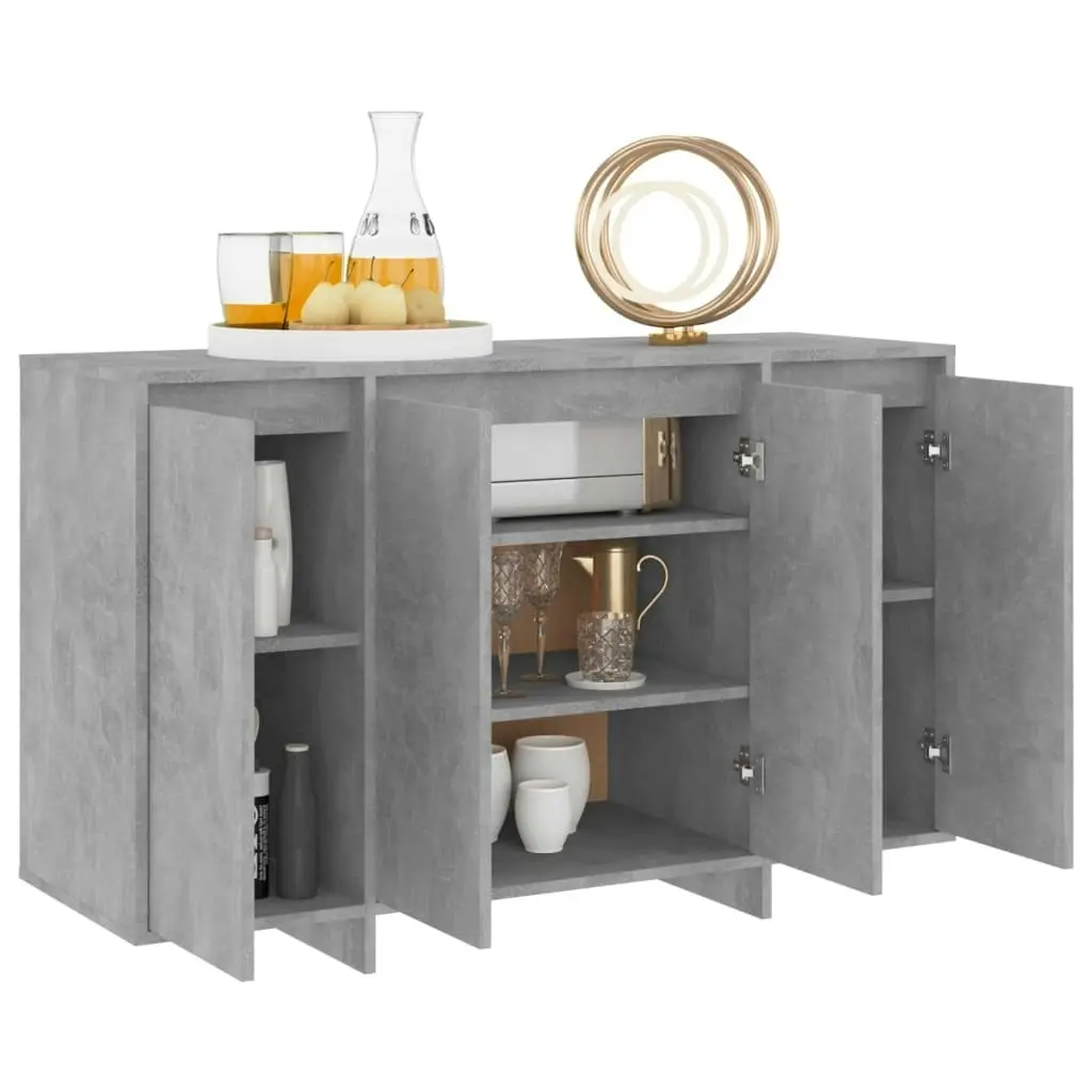 Sideboard Concrete Grey 120x41x75 cm Engineered Wood 809606