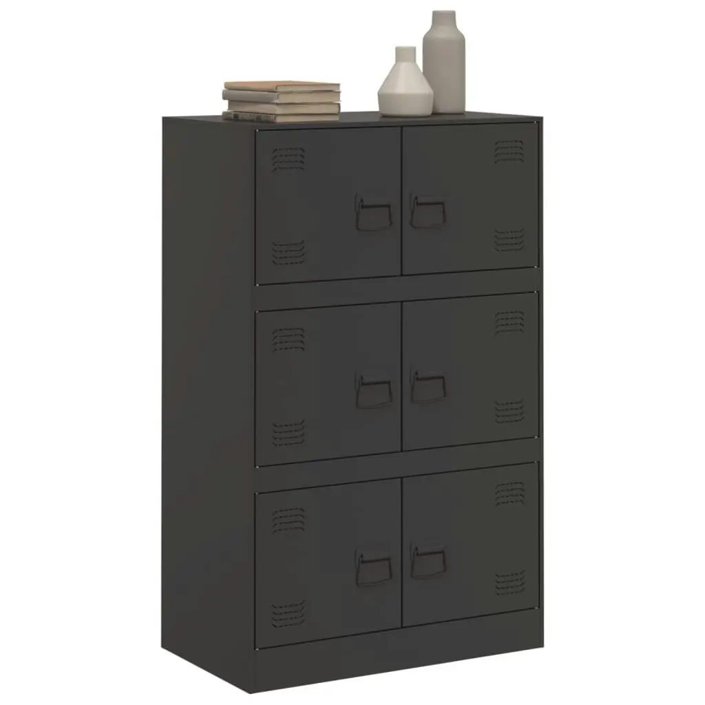 Sideboard Black 67x39x107 cm Steel 841655