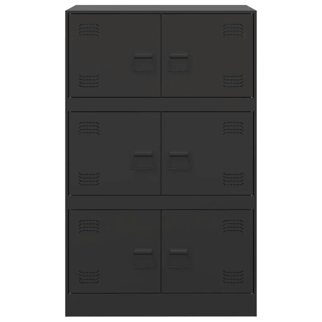 Sideboard Black 67x39x107 cm Steel 841655