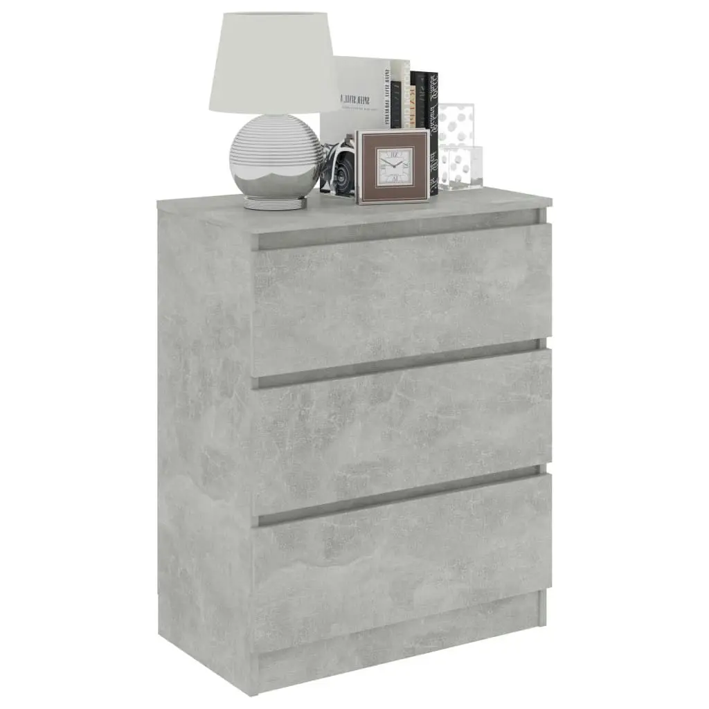 Sideboard Concrete Grey 60x35x76 cm Engineered Wood 801386