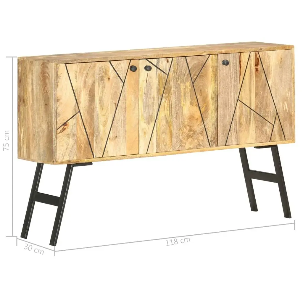 Sideboard 118x30x75 cm Solid Mango Wood 285872