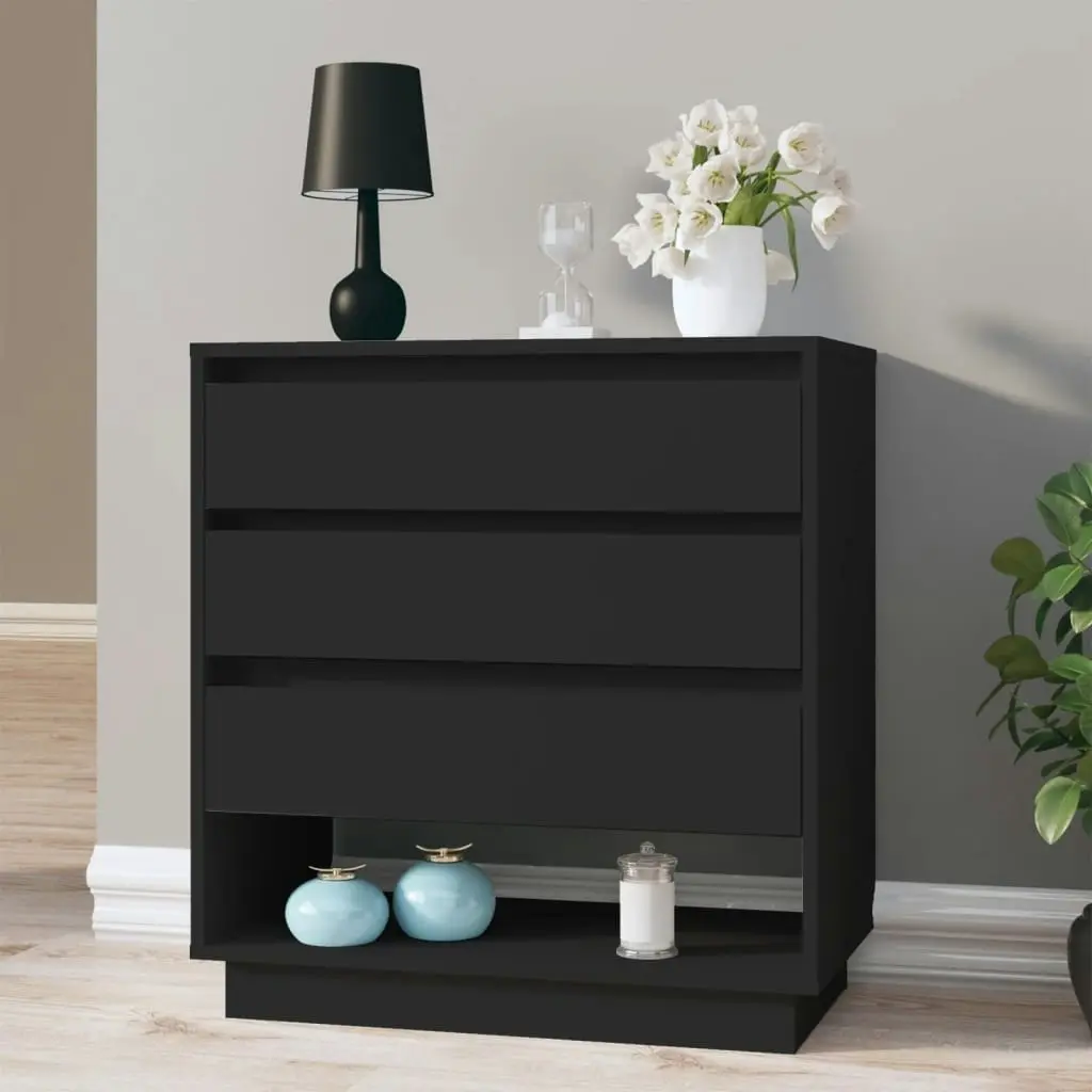 Sideboard Black 70x41x75 cm Engineered Wood 809549