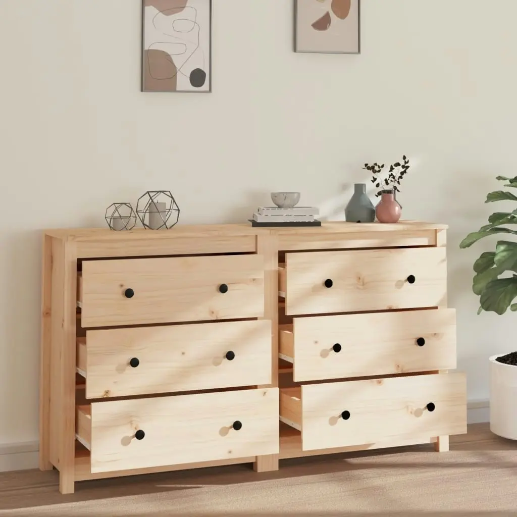 Sideboard 140x35x80 cm Solid Wood Pine 3114079