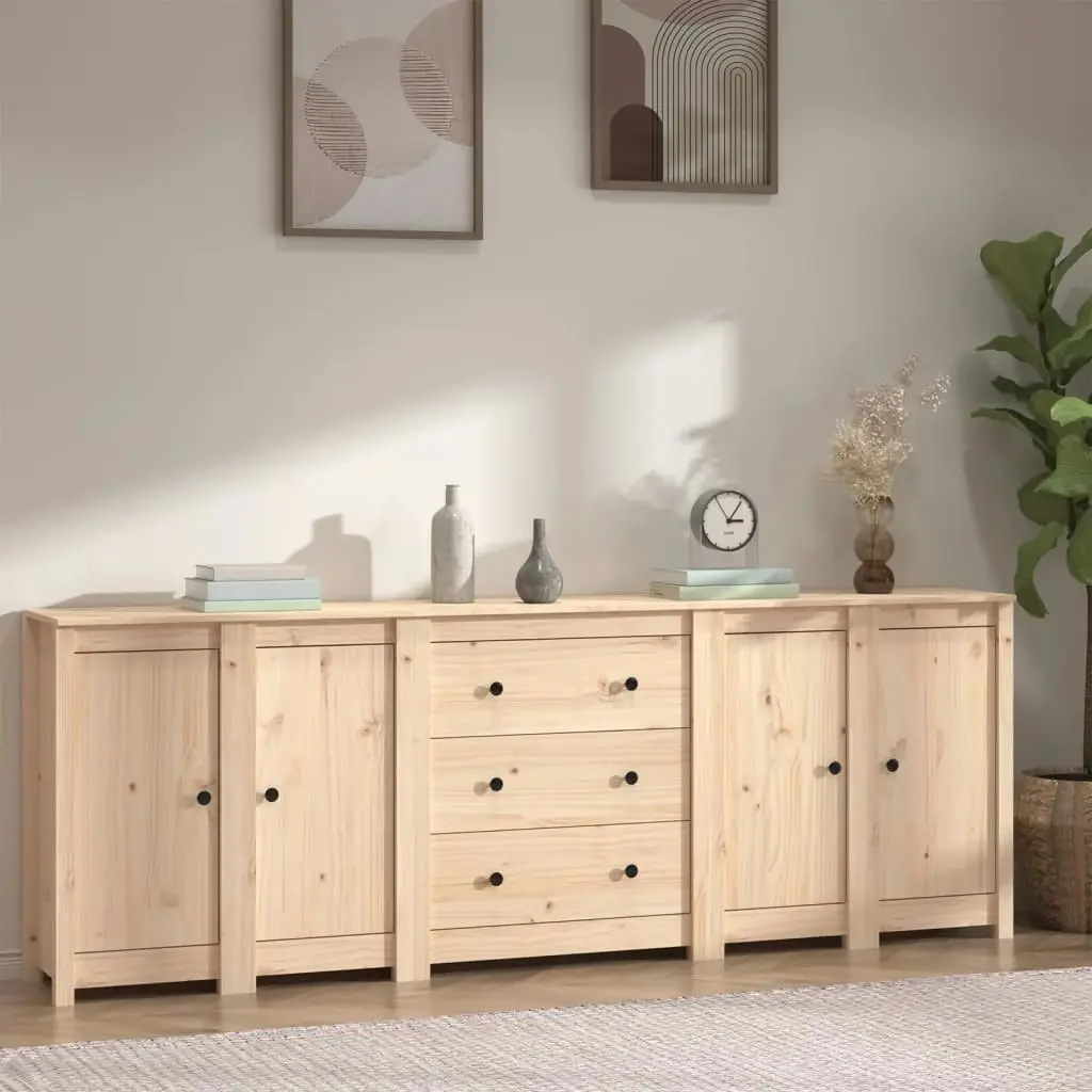 Sideboard 230x35x80 cm Solid Wood Pine 3114074