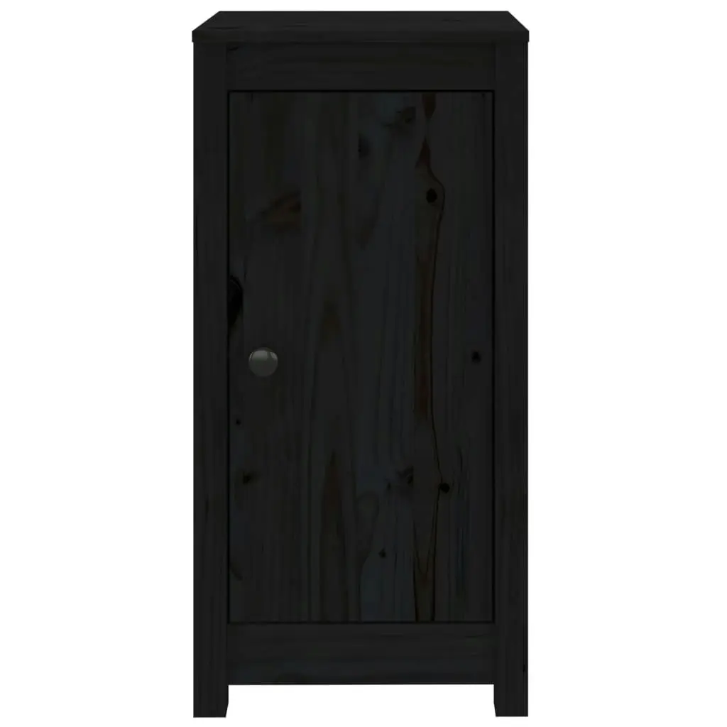 Sideboard Black 39x35x80 cm Solid Wood Pine 813732