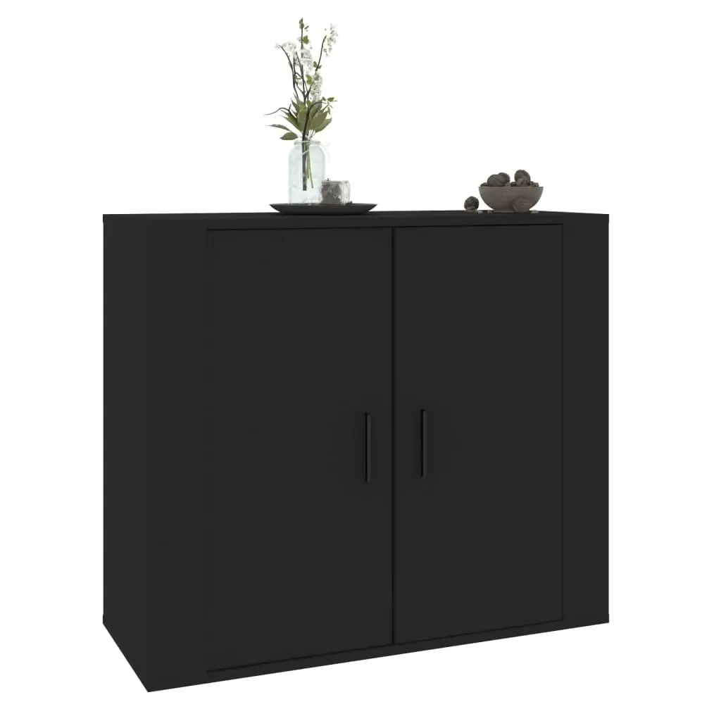 Sideboard Black 80x33x70 cm Engineered Wood 816561