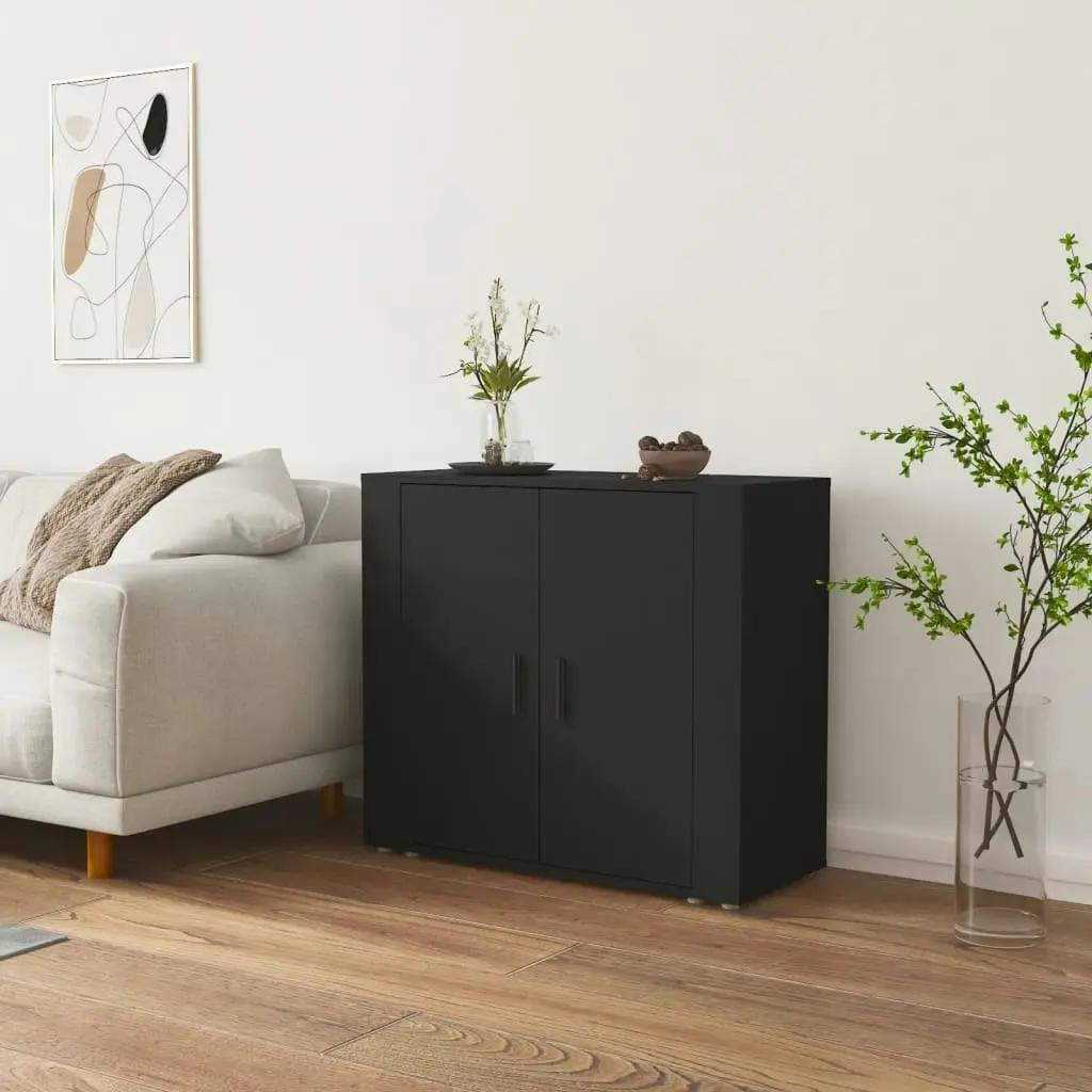 Sideboard Black 80x33x70 cm Engineered Wood 816561