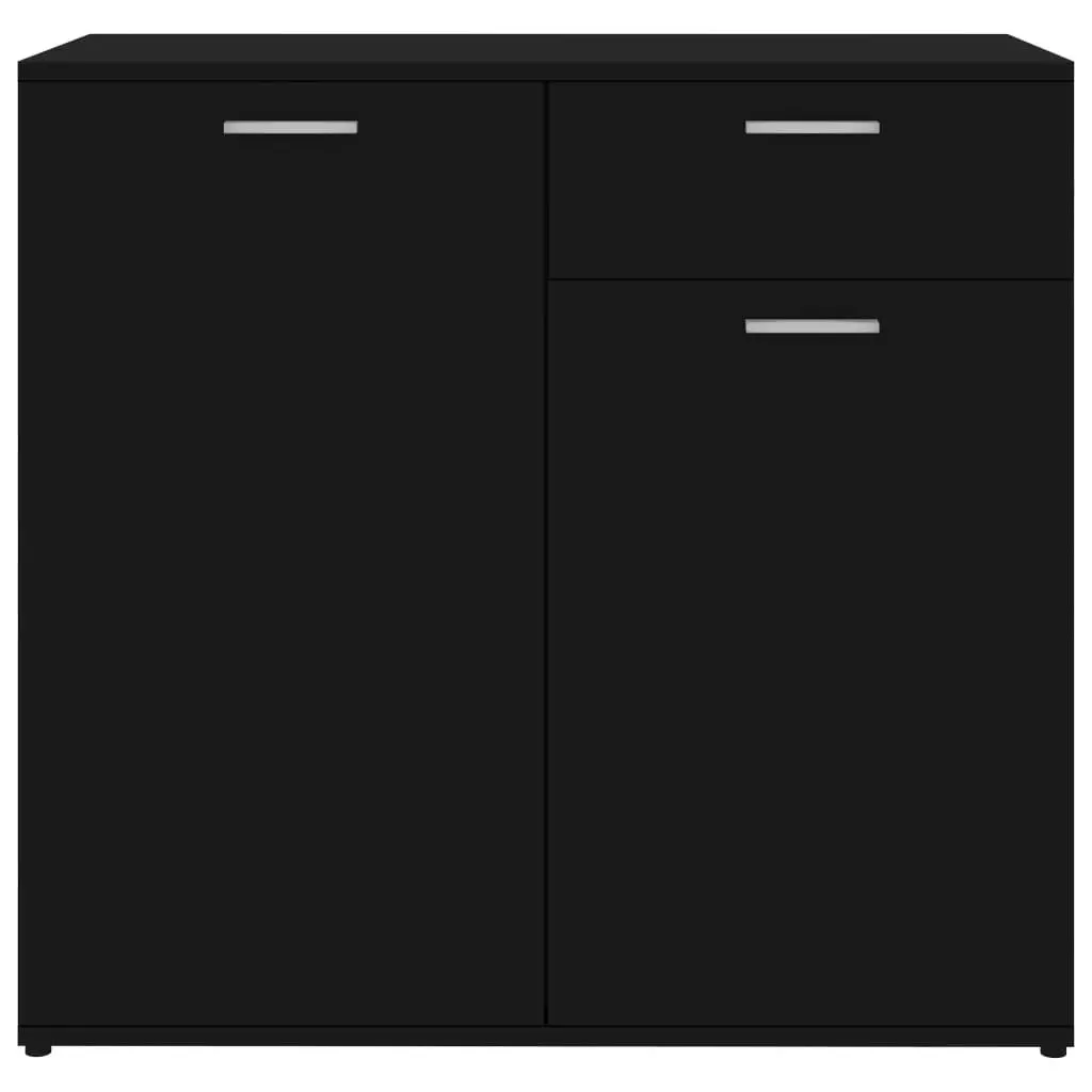 Sideboard Black 80x36x75 cm Engineered Wood 801833