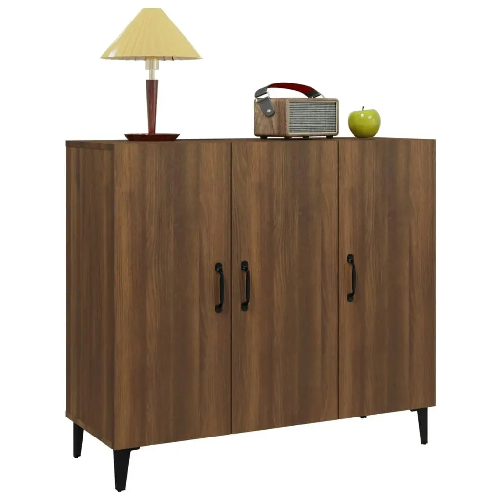 Sideboard Brown Oak 90x34x80 cm Engineered Wood 817464