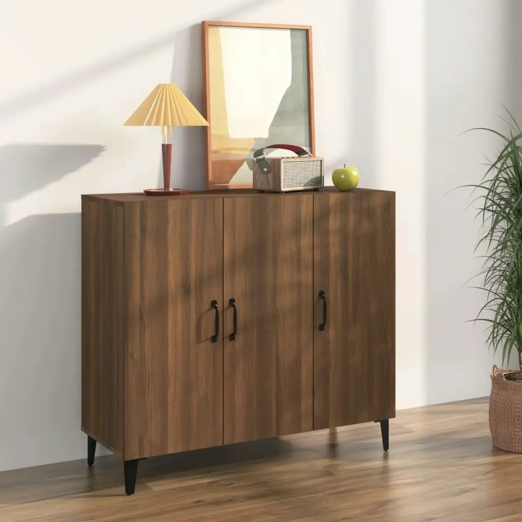 Sideboard Brown Oak 90x34x80 cm Engineered Wood 817464