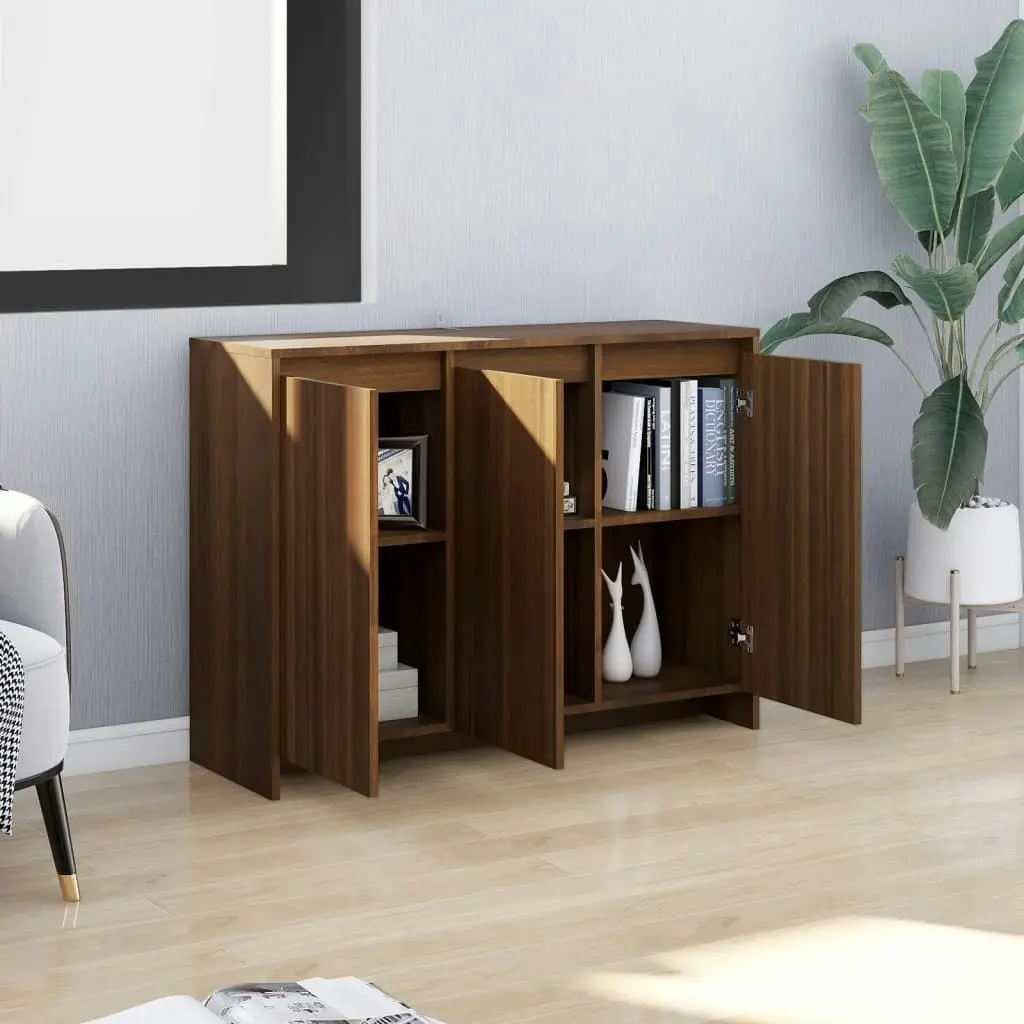 Sideboard Brown Oak 102x33x75 cm Engineered Wood 813016