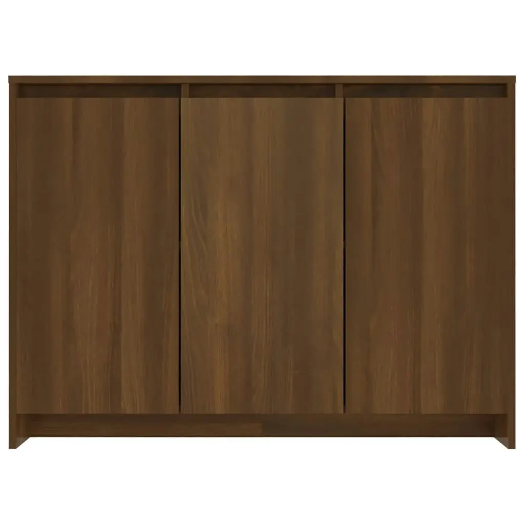 Sideboard Brown Oak 102x33x75 cm Engineered Wood 813016