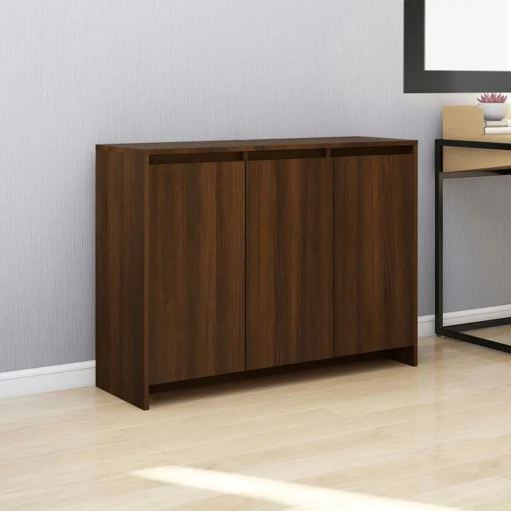 Sideboard Brown Oak 102x33x75 cm Engineered Wood 813016