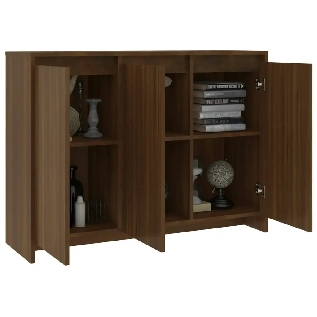 Sideboard Brown Oak 102x33x75 cm Engineered Wood 813016