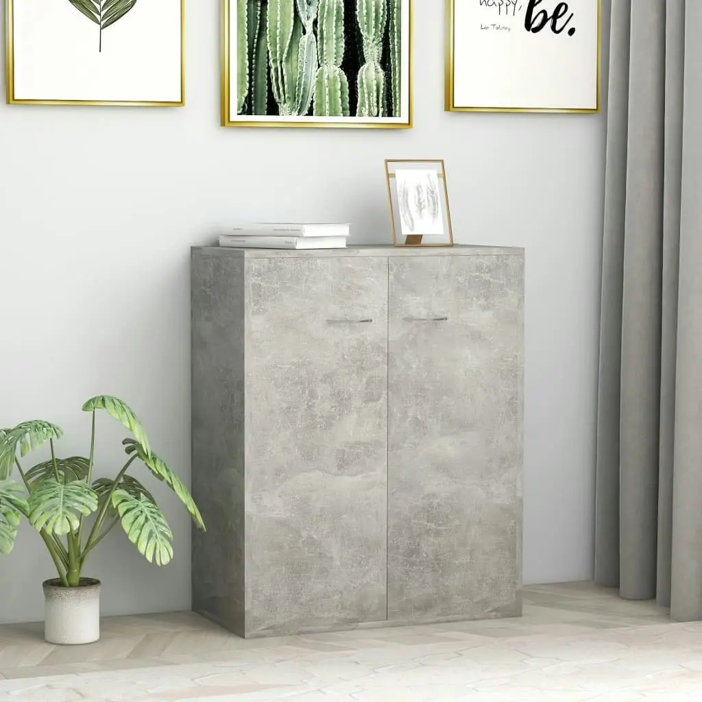 Sideboard Concrete Grey 60x30x75 cm Engineered Wood 800733