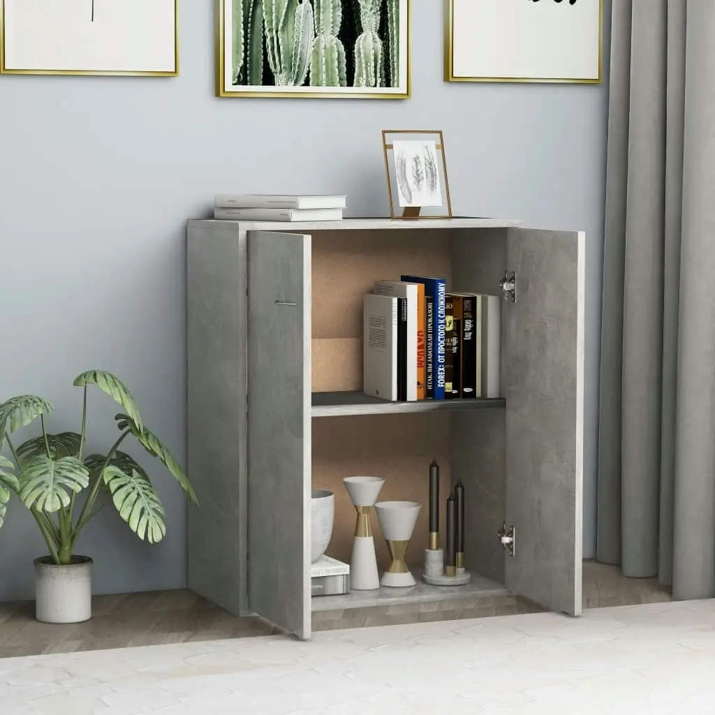 Sideboard Concrete Grey 60x30x75 cm Engineered Wood 800733