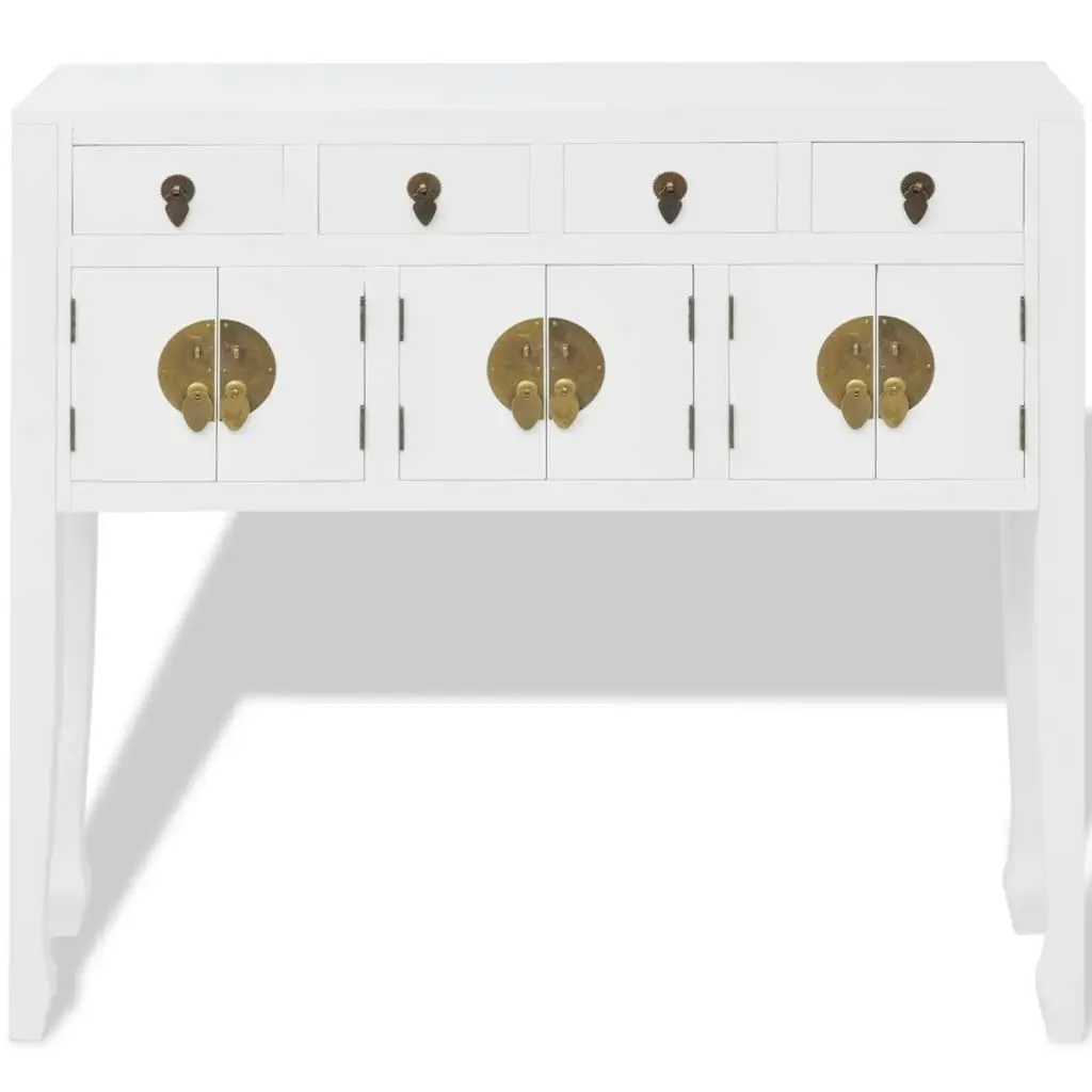 Sideboard Chinese Style Solid Wood White 242647