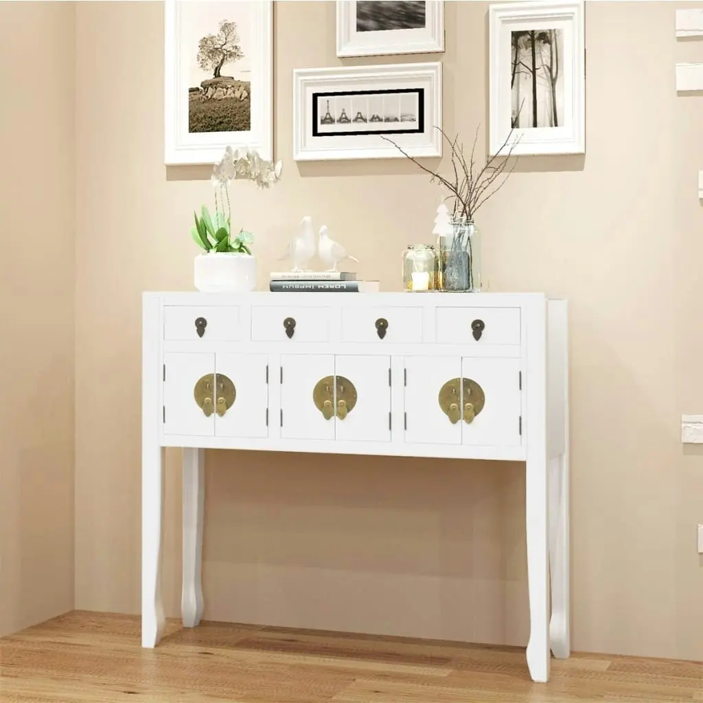 Sideboard Chinese Style Solid Wood White 242647