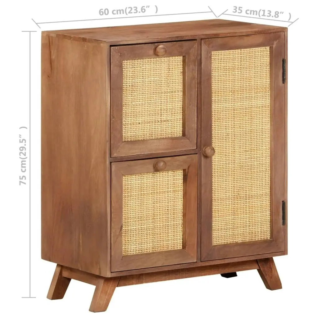 Sideboard 60x35x75 cm Solid Mango Wood 323596