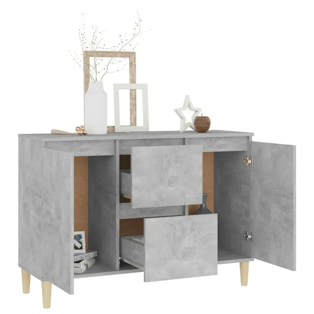 Sideboard Concrete Grey 101x35x70 cm Engineered Wood 806107