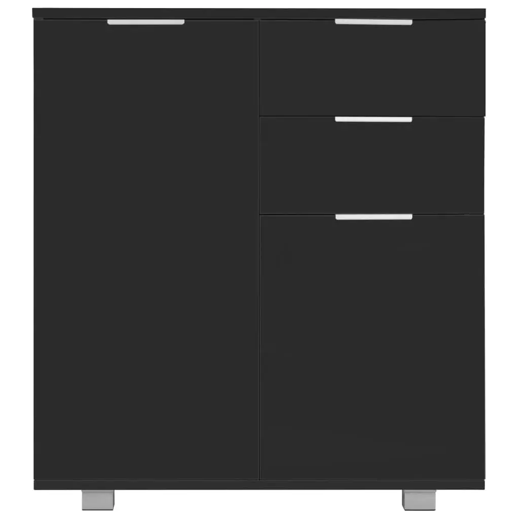 Sideboard High Gloss Black 71x35x80 cm Engineered Wood 283716