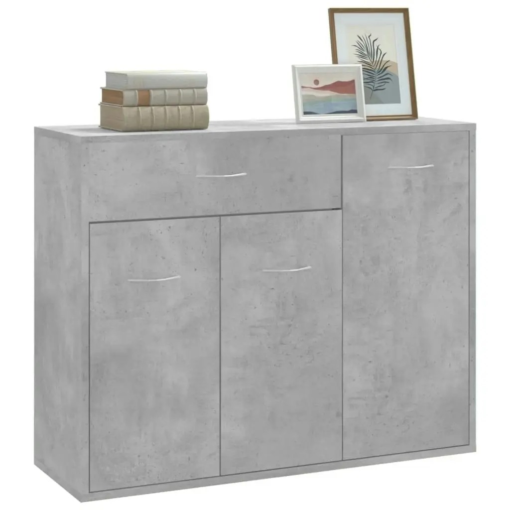 Sideboard Concrete Grey 88x30x70 cm Engineered Wood 800679